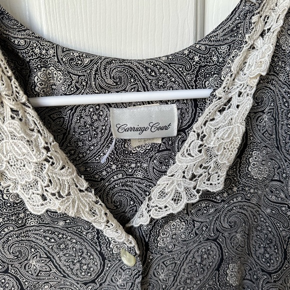 Black and White Paisley Dress CARRIAGE COURT - Picture 4 of 4